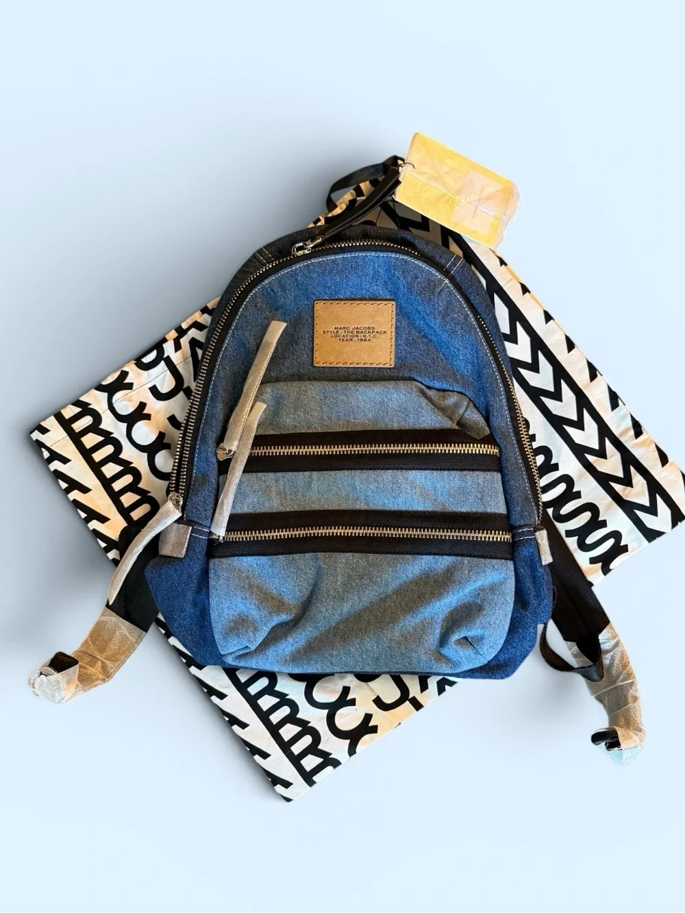 Marc Jacobs The Biker Denim Backpack NET and Dusty Unisex